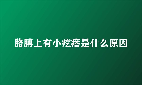 胳膊上有小疙瘩是什么原因