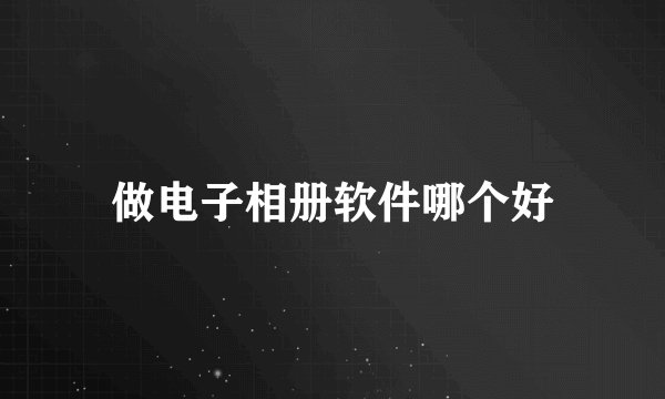 做电子相册软件哪个好