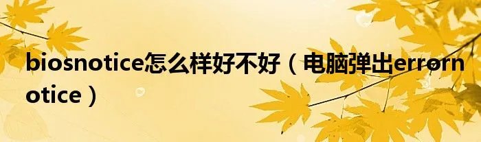biosnotice怎么样好不好（电脑弹出errornotice）